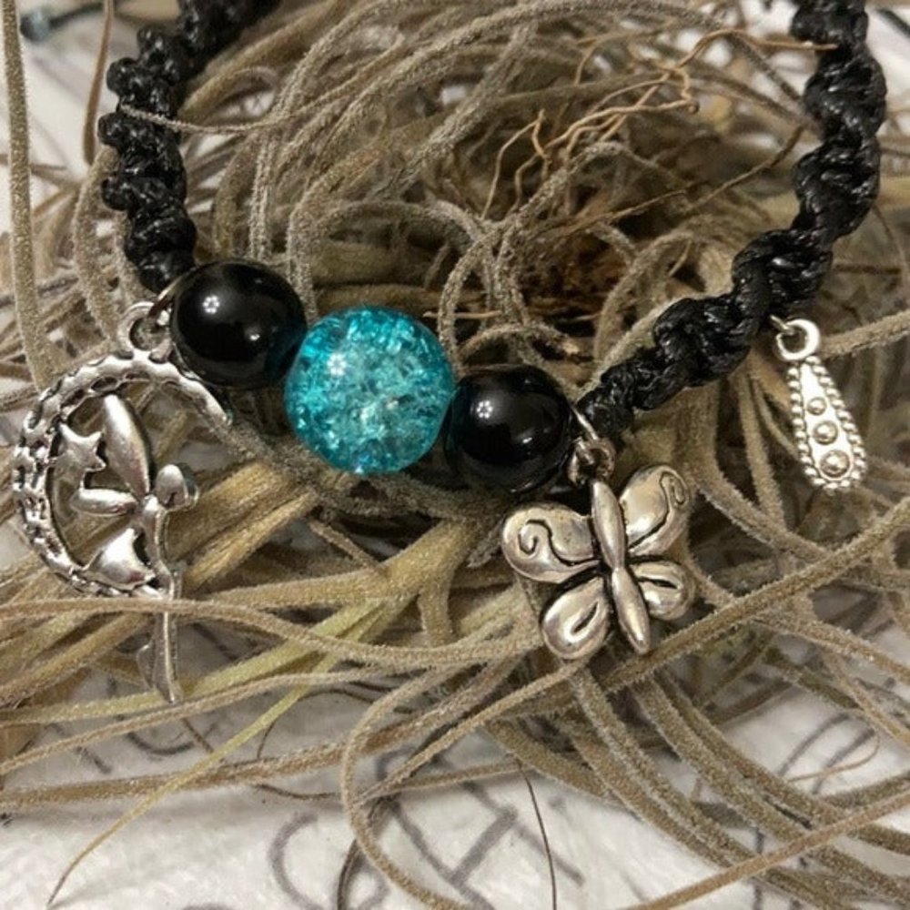 Fairy magic ball garden macrame bracelet